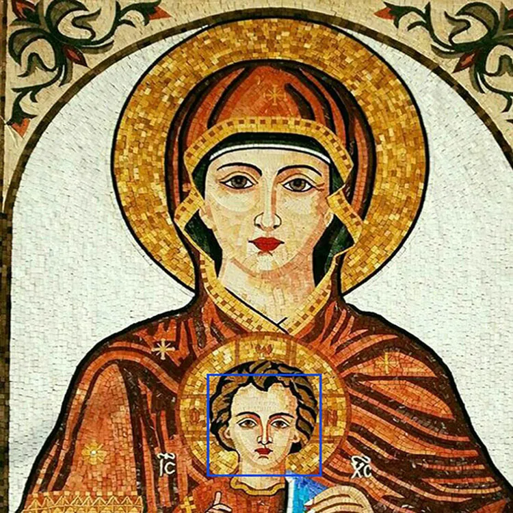 Mosaik-Wandbild, Tempelkunst-Mosaik